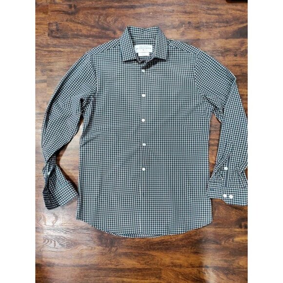 Mizzen + Main Trim Fit Plaid Long Sleeve Button-Up Shirt Multicolor Men's Large - Picture 3 of 8